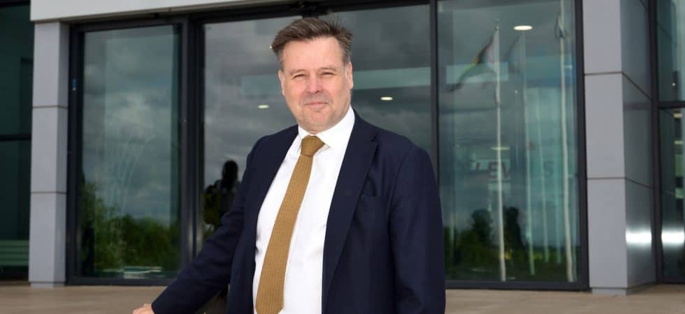 Lawrence Wood pictured outside Telford College steps.